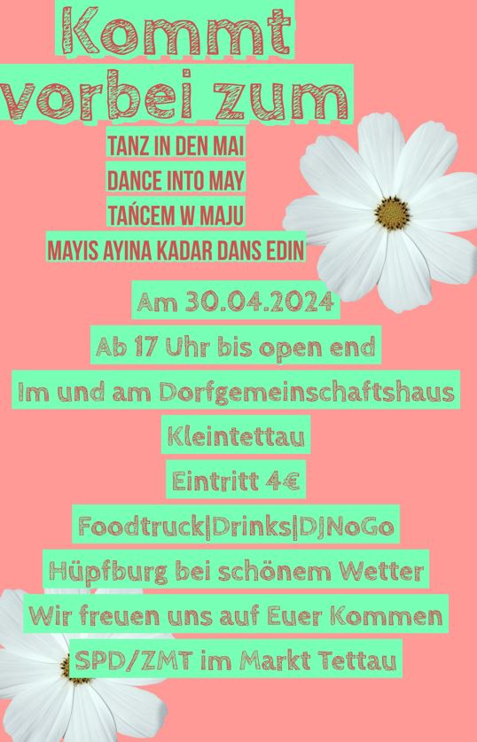 Tanz in den Mai im Dorfgemeinschaftshaus Kleintettau (SPD/ZMT)